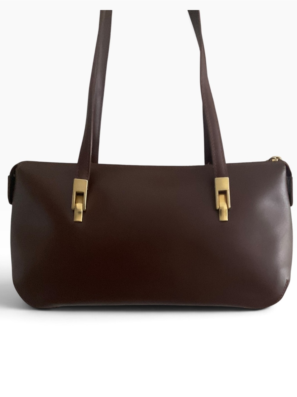 SAGI EAST - West Style Leather Shoulder Bag Dual Straps Top Zip Closure